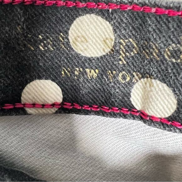 Kate Spade gray and beige polkadot Broome Street play hooky jeans size 27 B179 - Picture 4 of 8